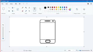 HOW TO DRAW MOBILE CLIPART | CLIPART #2 | MS PAINT PHONE ART