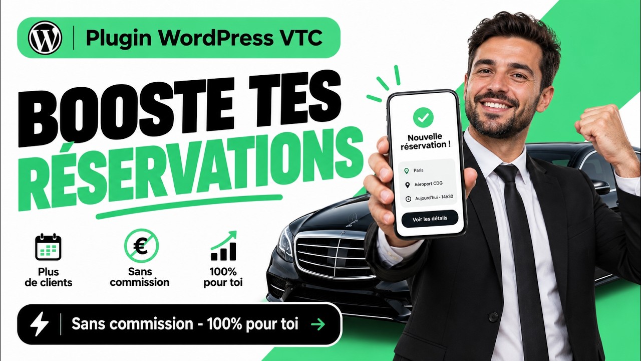 VTC Booking — Plugin de réservation VTC WordPress pour chauffeurs : présentation