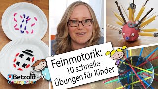 10 schnelle Feinmotorik-Übungen für Kinder | Betzold TV Kindergarten