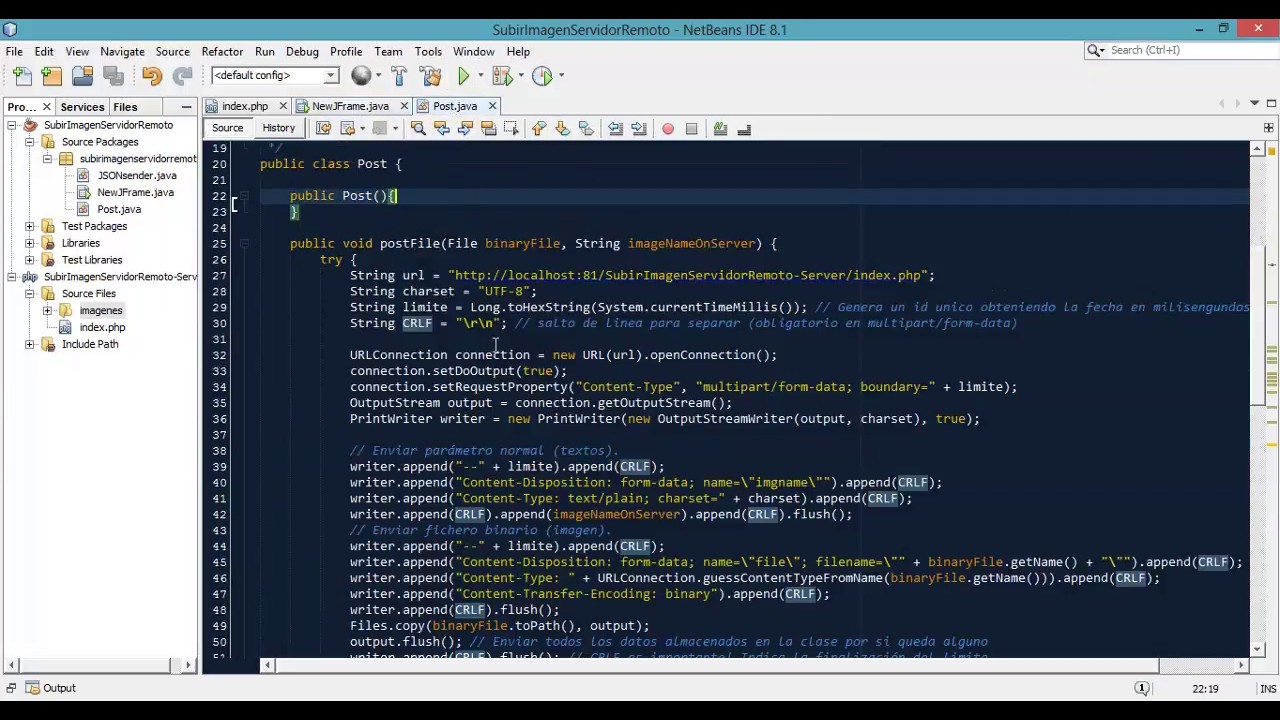 Subir archivos a servidor web PHP con Java - YouTube