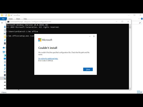 How to Fix "Couldn't install, we couldn't find the specified configuration file." Error Code: 0-2...