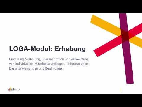 Tutorial: LOGA-Modul: Erhebung | SD Worx For Life. For Work.