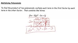 Multiplying Polynomial notes