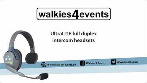 UltraLITE full duplex headsets