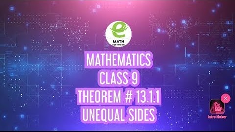 math Class 9 chapter 13 theorem 13.1.1