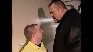 Big Show arrives angry looking for Brock Lesnar (WWE SmackDown!) HD | 2002