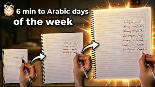 Learn Arabic Days Handwriting | Speak Them Perfectly Like a Native Speaker