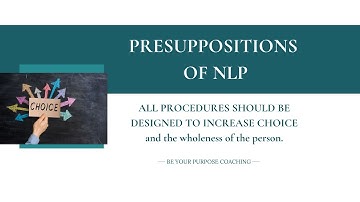 NLP Presuppositions - All procedures need to be designed to increase choice - with Claire Chancellor