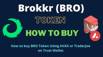 How to Buy Brokkr Token (BRO) Using AVAX or Trader Joe On Trust Wallet