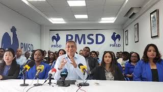 Conférence de presse du PMSD à Astor Court, Port-Louis