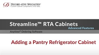 Streamline®  RTA Cabinets - Adding a Pantry Refrigerator Cabinet