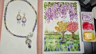 Watercolor & Jewelry with the Blooming Branches Bargain Bead Box