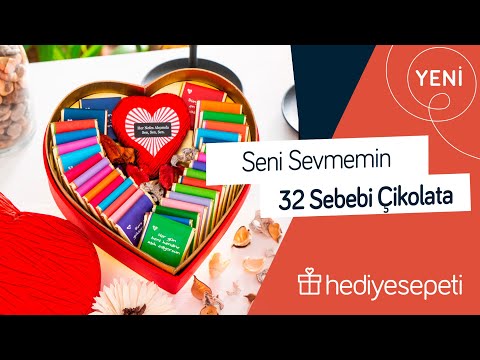 Sevgiliye Hediye Fikri; Kalp Kutulu Seni Sevmemin 32 Sebebi Çikolata - HediyeSepeti