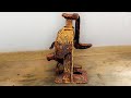 Antique 1900's Mechanical Hand Jack - Rust to Perfection