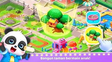 BANTU BAYI PANDA KIKI BEKERJA UNTUK MENGHASILKAN UANG MEMBANGUN TAMAN BERMAIN | BABYBUS INDONESIA