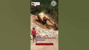 Excavator Flips Downhill 😱 You Won’t Believe This! #fails #news #fxyoeditz #flyxo #excavator