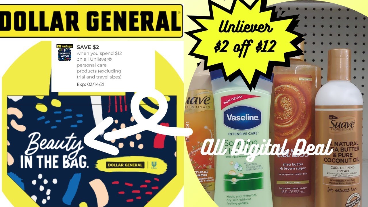 Dollar General $2 dollar beauty bag all digital deal plus instant savings