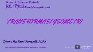 Media Pembelajaran Transformasi Geometri melalui aplikasi Geogebra screenshot 5
