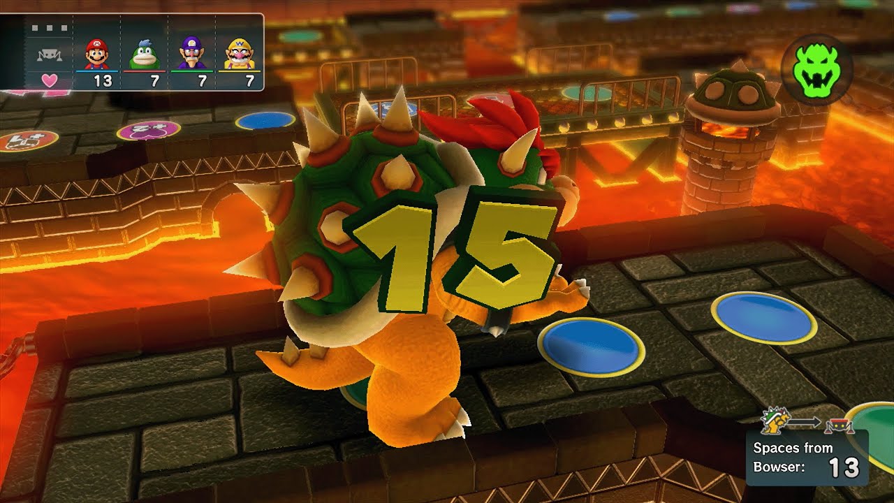 Mario Party 10 - Mario vs Spike vs Wario vs Waluigi vs Bowser - Chaos Castle