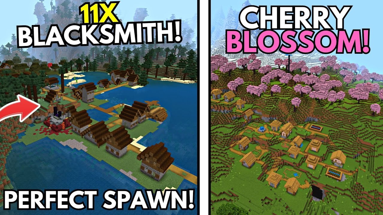 🔥[GOD SEED] Minecraft 1.20 Bedrock Cherry Blossom seed YouTube