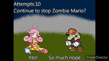 PS2 British Bootleg Raffina vs Zombie Mario Continue and Game Over Screen (Disowned)