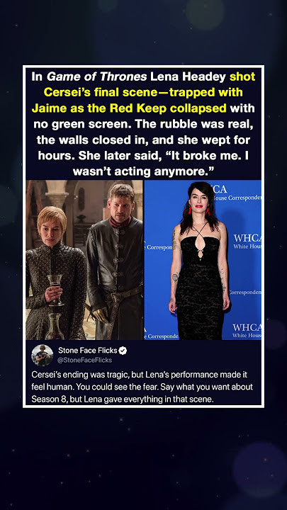 In Game of Thrones, Lena Headey shot Cersei’s final scene—trapped with Jaime as the Red Keep