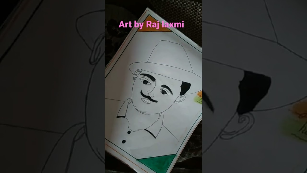 art by Raj laxmi  and jai hind to Bhagat singh