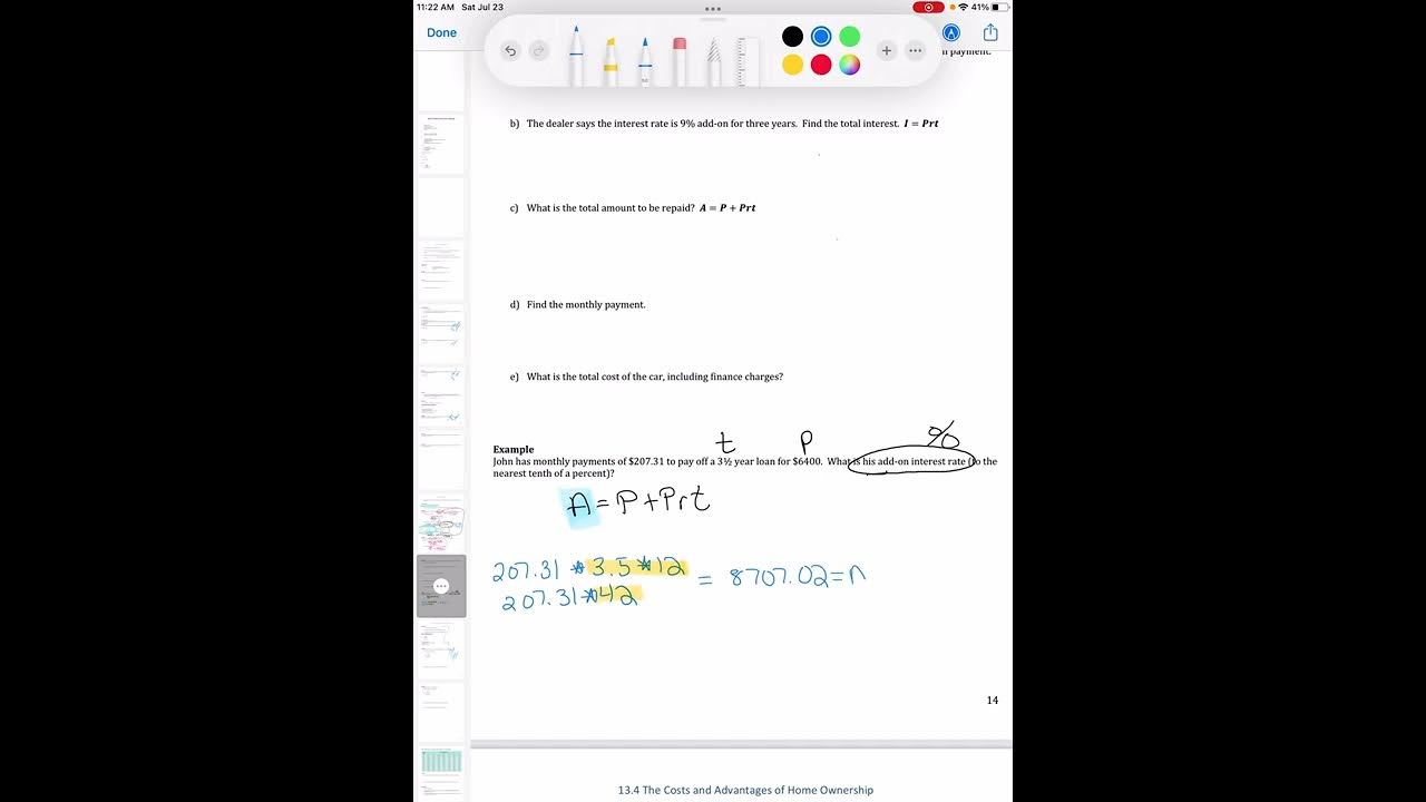 Find the add on interest rate youtube