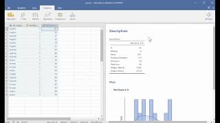 3 Descriptive Statistics in JAMOVI