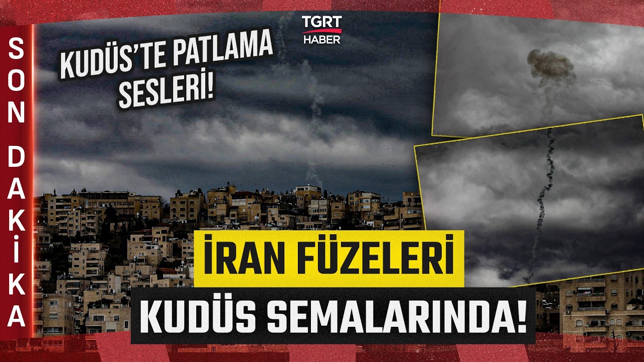 #SONDAKİKA | Kudüs'te Patlama Sesleri! İran Füzeleri Kudüs Semalarında - TGRT Haber