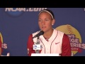 2014 NCAA Softball WCWS Championship Game 1 Alabama Press Conference