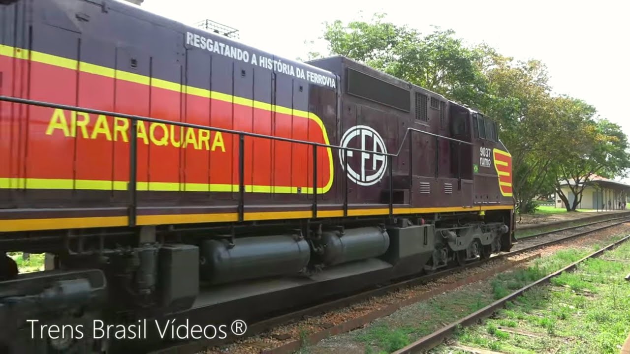 🇧🇷LOCOMOTIVA Dash9 #9037 EFA | RETORNANDO ESCOTEIRA de LOUVEIRA até ...