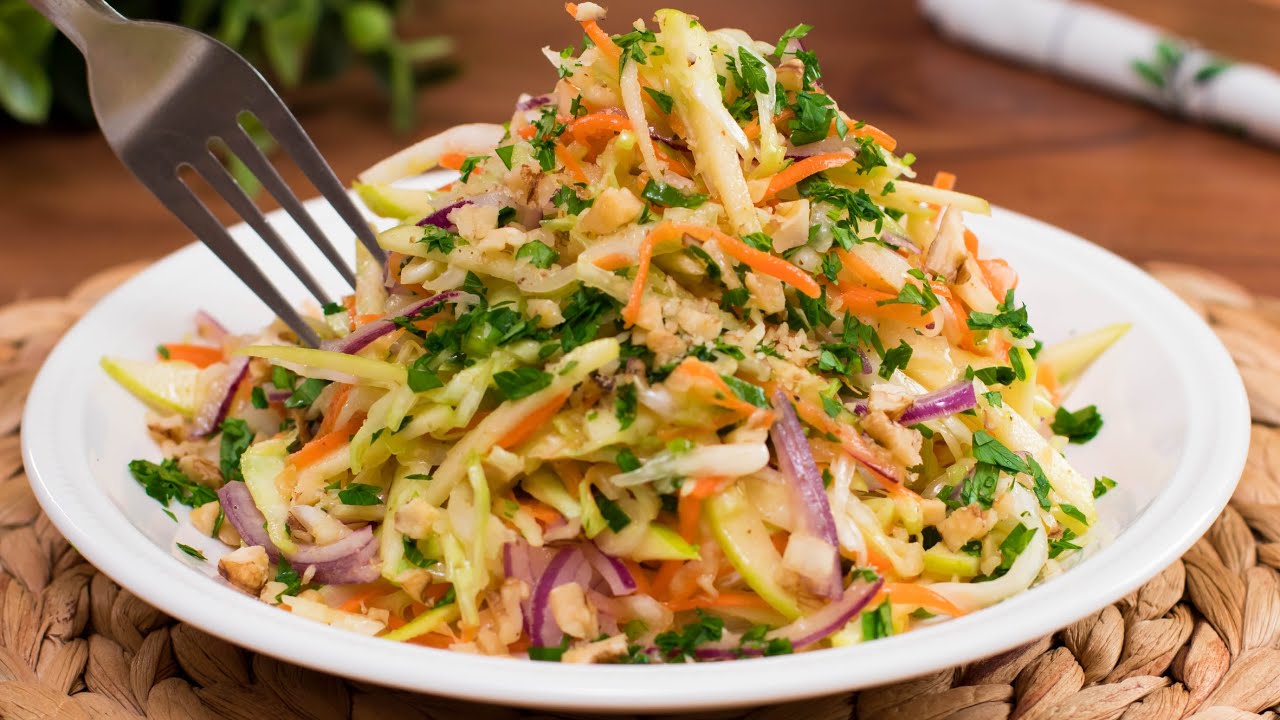 Cabbage, carrot and apple! Everyone asks me for the recipe. The Best Salad You'll Ever Make