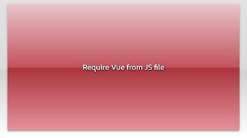 Require Vue from JS file