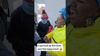 Vocal Coach Opens the Door and Neighbord KIDS Surprise her with a SONG!