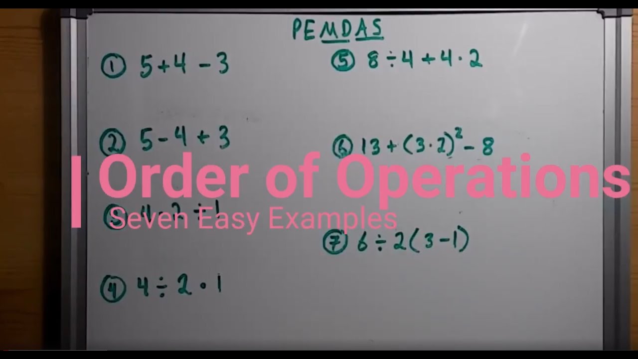 Order of Operations (Seven Easy Examples)