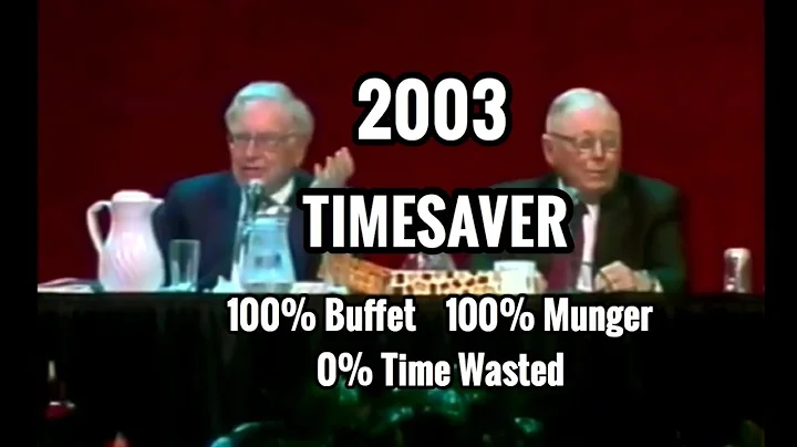 TIMESAVER EDIT - 2003 Berkshire Hathaway Annual Meeting FULL Q&A with Warren Buffett Charlie Munger