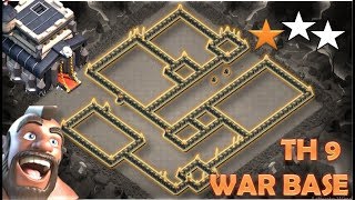Th 9 Town Hall 9 Anti 2 Stars War Base 2018 Clash Of Clans Youtube