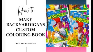 The Backyardigans Custom Coloring Book Personalized Coloring Book Party Favors