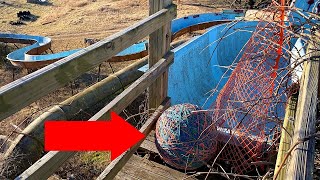 100LB Rubber Band Ball Vs Giant Water Slide (ABANDONED WATER PARK!!)