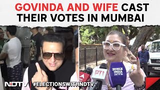 Celebrity Voting Today | Actor-Politician Govinda, His Wife Sunita Ahuja Cast Their Votes In Mumbai