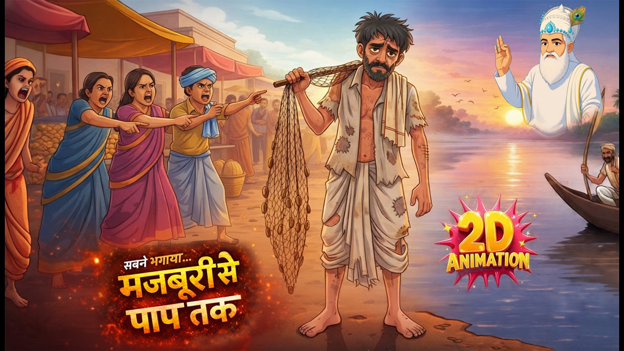 कालू झिमर की कथा | कबीर साहेब की कृपा से मछुआरे से संत बने | 2D Animation