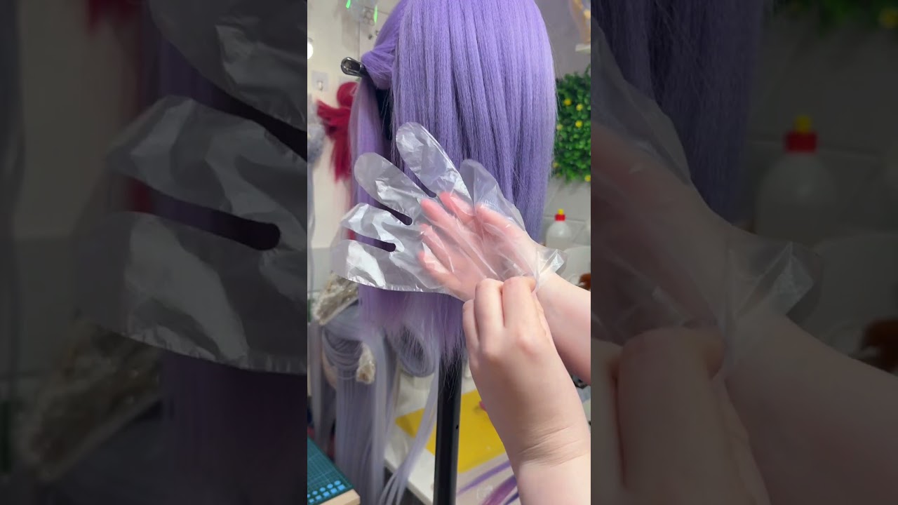 Укладка косплей парика на Дурина Часть2 #косплей #cosplay #genshinimpact