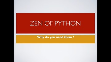 Why do u need to know the Zen of python ?