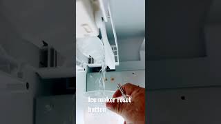 Refrigerator whirlpool icemaker reset button