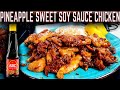 HOW CAN THIS TASTE THIS GOOD!? ABC SWEET SOY SAUCE PINEAPPLE CHICKEN ON THE GRIDDLE! EASY RECIPE