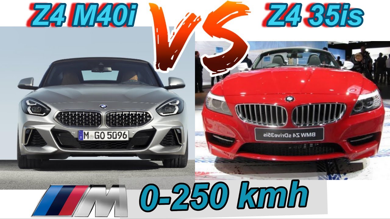 NEW BMW Z4 M40i vs Z4 35is | 0-100 + 0-200 + 0-250 km/h | PS Hugo - YouTube