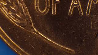 1 Cent 'Lincoln  Wheat Ears Reverse', dated 1958 UNC, last year of its type under the microscope