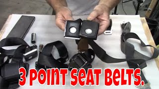 3 point seat belts in a classic Mustang. Jade part 102