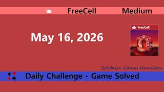 Microsoft Solitaire Collection | FreeCell Medium - May 16, 2026 | Daily Challenges